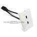 Placa Tapa doble pigtail HDMI 4k en ABS
